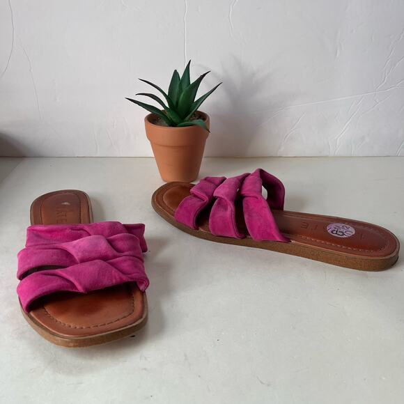 1.State Suede Knoted Slide Womens Sandals Sz 8.5M Boho Strappy Coastal Minimal - Picture 10 of 11